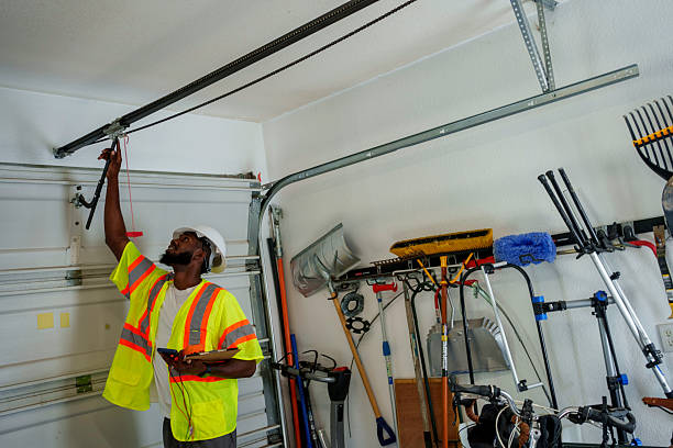 Professional Garage Door Roller Replacement technician working in Petersburg city County, VA